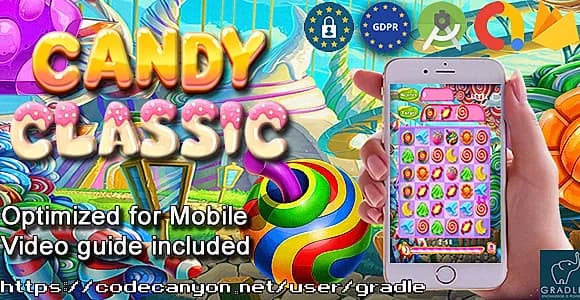 Candy Classic (Admob + GDPR + Android Studio)