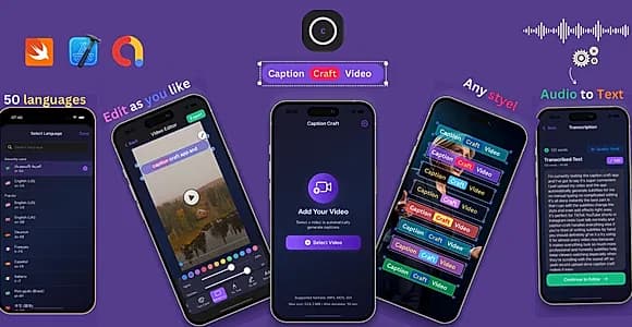 Caption Craft - AI Video Subtitle Generator for iOS
