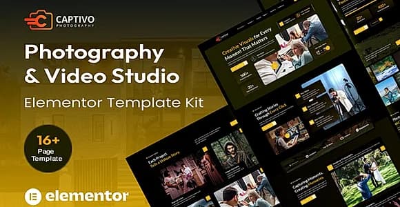 Captivo - Photography & Video Studio Elementor Template Kit