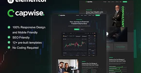 CapWise - Trading & Investment Elementor Pro Template Kit
