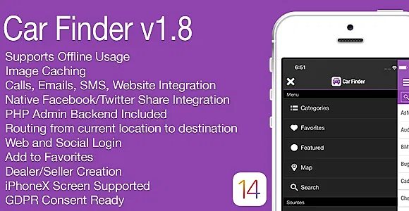 Car Finder Full iOS Application v1.8