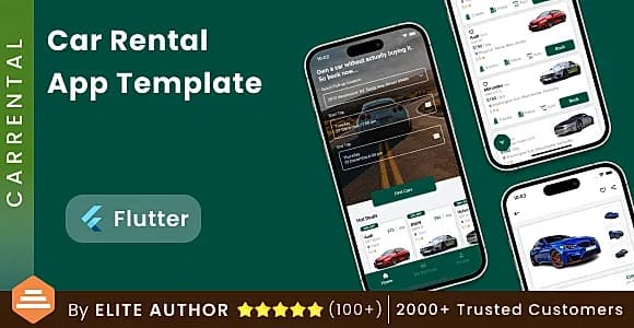 Car Rental App Template in Flutter | CarRental