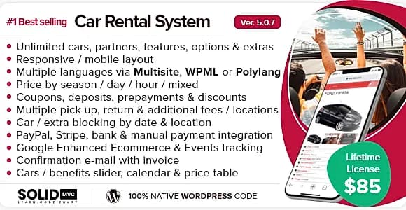 Car Rental System WordPress Plugin