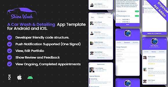 Car wash detailing  Employee App for Shinewash Flutter