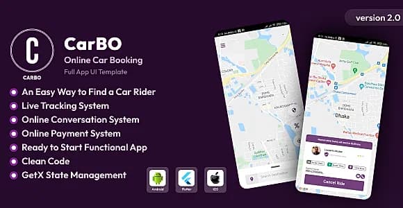 CarBo - Online Car Booking Flutter App UI Kit