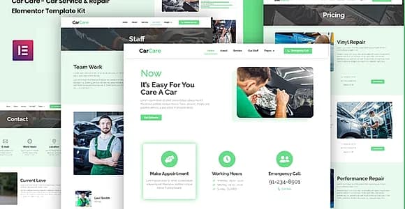 CarCare - Auto Service & Repair Elementor Template Kit