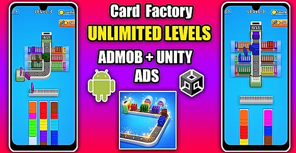 Card Factory Sort Puzzle 3D Unity Game Source Code