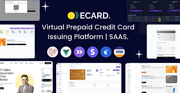 E-Card - Virtual Prepaid Credit Card Issuing Platform | Stripe Powered (SAAS)