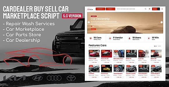 CarDealer – Buy Sell Car Marketplace Script Theme