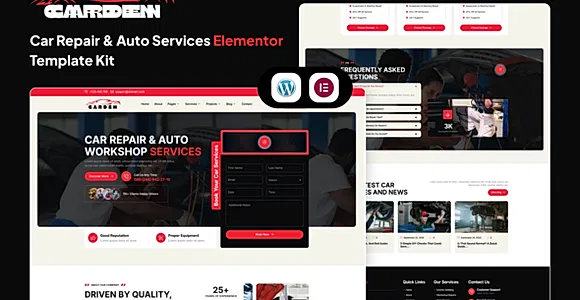 Carden - Car Repair & Auto Services Elementor Template Kit