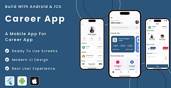 Career app - Flutter Mobile App Template