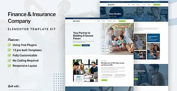 Carefinz - Finance & Insurance Company Elementor Template Kit