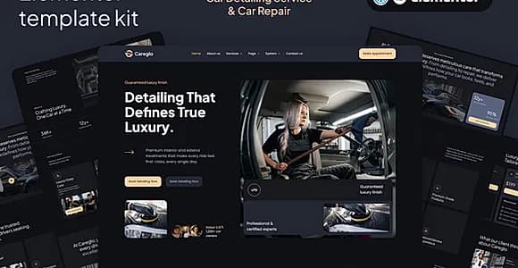 Careglo - Car Detailing Service & Car Repair Elementor Template Kit