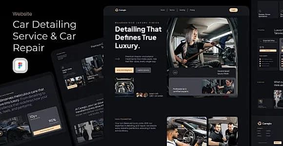 Careglo - Car Detailing Service & Car Repair Figma UI
