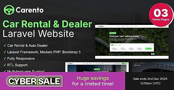 Carento - Car Rental Booking Laravel System
