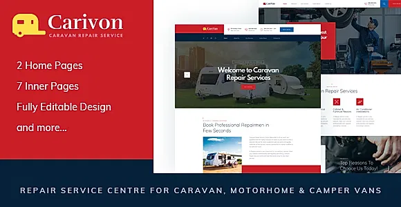 Carivon - Repair Service Centre for Caravan & Motorhome HTML Template