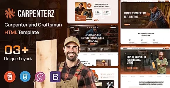 Carpenterz - Carpenter and Craftsman HTML Template