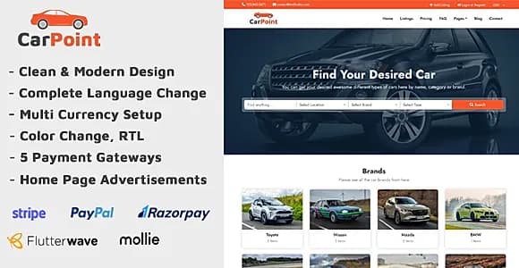 CarPoint - Multi Vendor Car Listing Directory