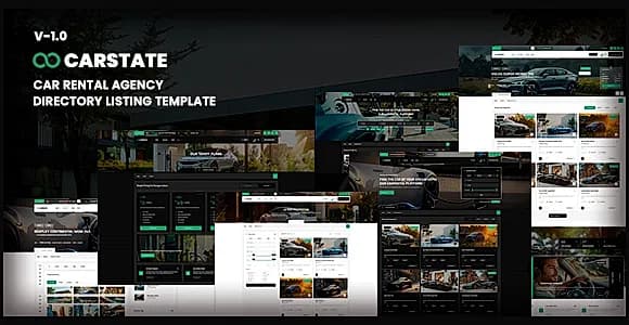 Carstate - Directory Listing Car Rental Agency Template