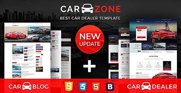 CarZone - A Complete Car Dealer HTML Wire-Frame