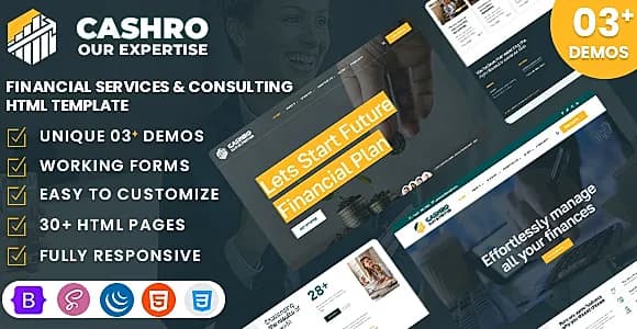 Cashro - Financial Services & Consulting HTML Template