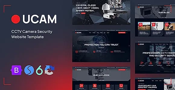 CCTV Security Camera Website Template - Ucam