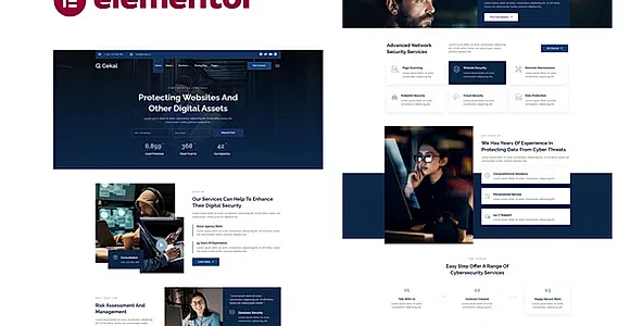 Cekal - Cyber Security & IT Service Elementor Template Kit
