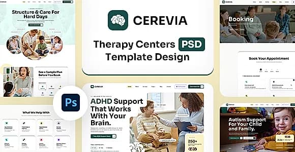 Cerevia - Therapy Centers PSD Template