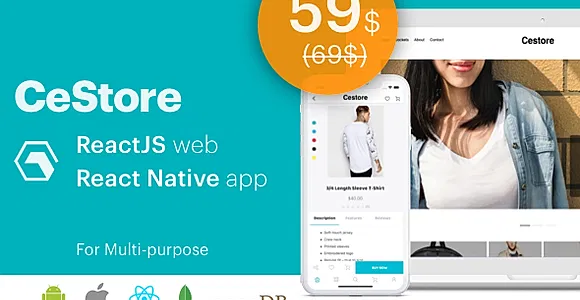 CeStore - ReactJS web app & React Native mobile app for e-commerce