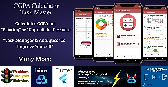 CGPA Task Master Pro (Flutter and Hive): Calculate CGPA for "Existing" or "Unpublished" result!