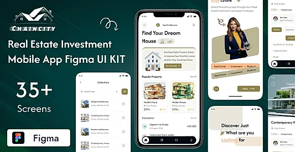 ChainCity – Real Estate Investment Mobile App Figma Template