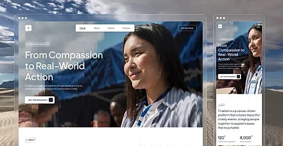 Chariets - Non-Profit Charity Website UI Figma Template
