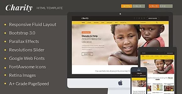 Charity - Nonprofit/NGO/Fundraising HTML Template