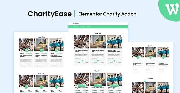 CharityEase - Elementor Charity Addon WordPress Plugin