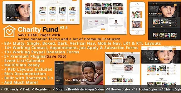 CharityFund - Nonprofit Charity HTML Template