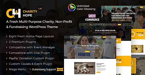 CharityHope WordPress Theme