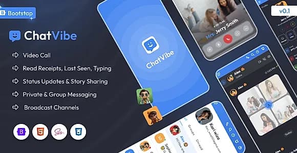 Chatvibe – Bootstrap 5 Chat Application HTML Template