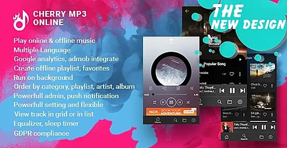 Cherry - Android Online Music Player with Admin Panel