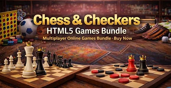 Chess and Checkers HTML5 Multiplayer Games Bundle
