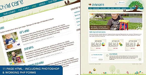 Child Care Creative - 11 page HTML