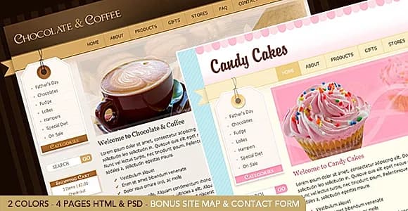 Chocolate Coffee & Cupcakes - HTML