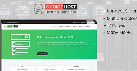Choice Host- HTML Template for Hosting Services and Domain Registration