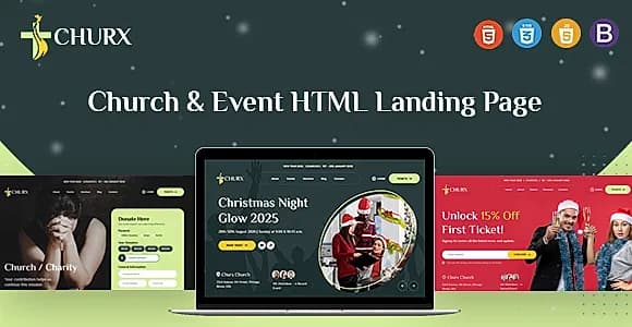 Churx - Church & Event HTML Landing Page Template