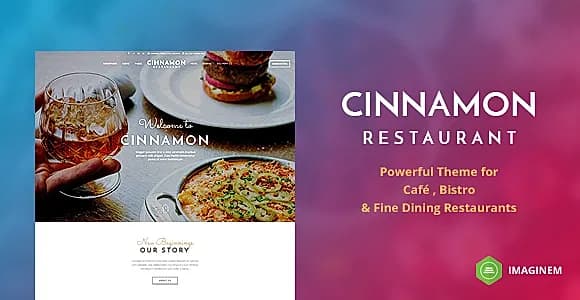 Cinnamon Restaurant WordPress Theme