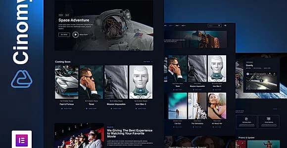 Cinomy – Movie TV & Streaming Services Elementor Template Kit