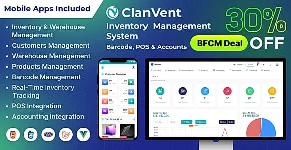 ClanVent - Inventory Management System with Barcode, POS & Accounts