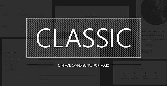 Classic - Minimal CV/Personal Portfolio