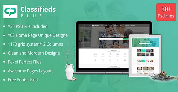 Classified Plus - Classifieds Websites PSD Templates