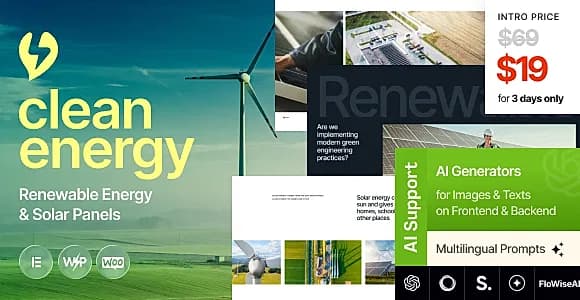 Clean Energy WordPress Theme
