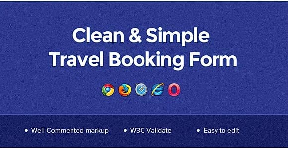 Clean & Simple Travel Booking Form